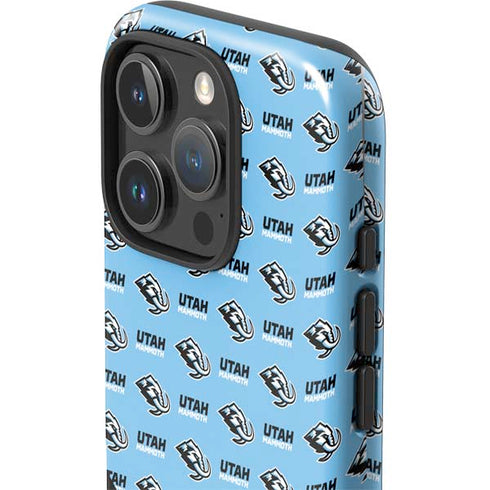 NHL Utah Mammoth Logo Pattern iPhone 16 Pro Max Impact Case